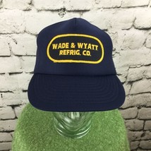 Wade &amp; Wyatt Refrig Co. Ball Cap Hat Blue Gold SnapBack Vintage - $19.79