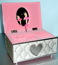 Lenox Childhood Memories Musical Ballerina Silvery Jewelry Box Pink Inte... - $48.41