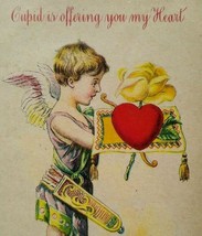 Victorian Cupid Valentines Day Postcard Series 6700 Original Vintage Ant... - £13.20 GBP