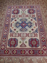 Kazak Carpet Area Rug 5x7 Traditional Nice Made by hand B-77241 - £452.49 GBP