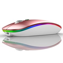 Led Wireless Mouse, G12 Slim Rechargeable Wireless Silent Mouse, 2.4G Portable U - £20.55 GBP