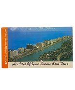 Hi-Lites of Your Scenic Boat Tour MIAMI BEACH, FLORIDA Postcard Book Album - $2.68 CAD