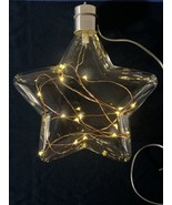 Kirkland’s Glass Light Up Star Christmas Ornament Huge 6.3” NIB - £19.82 GBP