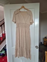 Ladies XL Beige Long Dress - £7.40 GBP