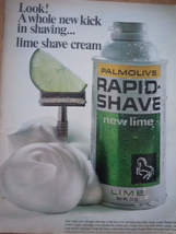 Palmolive Rapid Shave New Lime Print Magazine Advertisement 1967 - $4.99