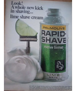 Palmolive Rapid Shave New Lime Print Magazine Advertisement 1967 - €4,31 EUR