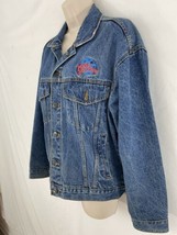 Planet Hollywood Unisex S Blue Cotton Denim Vtg 90s Vancouver Jean Jacket - £30.95 GBP