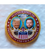 2.25&quot; Button Inauguration Day Donald Trump JD Vance Pin Pinback Badge Pr... - $6.82 CAD