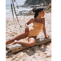 New Free People Kyra Reversible One Piece Swimsuit By Kya (SAND/PEACH) $167 L - £56.65 GBP