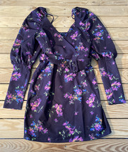 asos design NWOT women’s floral mini dress size 6 purple S3 - £19.98 GBP