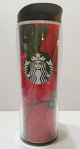 2020 Starbucks Christmas Poinsettia Travel Mug w/ Lid 16oz Holiday Flower - £13.05 GBP
