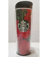 2020 Starbucks Christmas Poinsettia Travel Mug w/ Lid 16oz Holiday Flower - £13.05 GBP