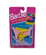 VINTAGE 1992 BARBIE CLIP ON HANGERS PLASTIC PINK PURPLE NEW IN PACKAGE #... - €14,64 EUR