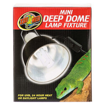 Zoo Med Mini Deep Dome Lamp Fixture: Concise Design for Reptile Environments - £28.27 GBP
