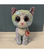 Ty Beanie Boos Plush Whimsy Cat Flippables 9” Glitter Eyes MWMT - $185.40 MXN