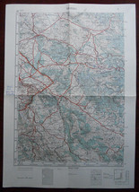 1957 Original Military Topographic Map Vrhnika Slovenia Yugoslavia - $51.14