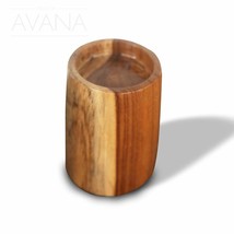 Rustic African Handcarved Tabletop Teak Wood Natural Light and Shade Candle Hold - £27.34 GBP