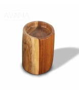 Rustic African Handcarved Tabletop Teak Wood Natural Light and Shade Can... - $47.17 CAD