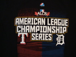 MLB Texas Rangers Detroit Tigers Fan 2011 Championship Series Majestic T... - $15.91