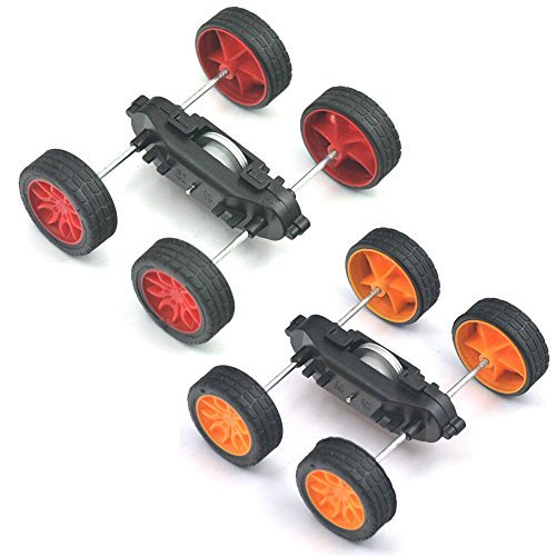 Bluemoona 1 pc - Rubber Tire Model Wheels Hand DIY Pull Back Vehicles Car Toy Pa
