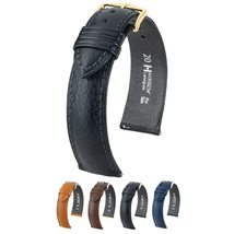 Hirsch Camelgrain Calf Watch Strap - Honey Band/Gold Buckle - L - 18mm / 16mm -  - $76.95