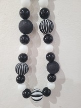 Halloween Large Balls Black White Plastic Ball Garland Decor 6FT - £30.40 GBP