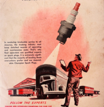 1948 Champion Spark Plugs Advertisement Automobilia US Freight Lines F15T1 - $465.81 MXN