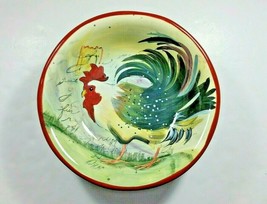 Certified International Le Rooster Susan Winget Coupe Soup Bowl Left Facing - $23.99