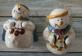 Holiday ~ Christmas ~ Snowman Angels ~ Ceramic ~ Salt &amp; Pepper Shakers (56) - £20.70 GBP