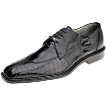 Belvedere Men Siena Dress Exotic shoes Formal Genuine Ostrich Leather 1463 black image 3