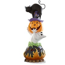 Lenox Halloween Trick or Treat Lighted Figurine Black Cat Ghost Cauldron 16&quot; NEW - £103.89 GBP