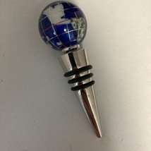 Wine Bottle Stopper Enameled Globe &amp; Minerals Perfect For Home Bar Wine ... - $19.75