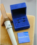 Seidengang Sterling Checkerboard Prasiolite Green Amethyst CZ Ring 9 NIB - $1,805.65 MXN