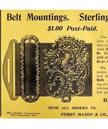 Sterling Belt Mountings 1894 Advertisement Victorian Silver Perry Mason ... - £15.77 GBP