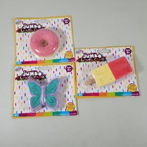Jumbo Glitter Chalk Lot of 3 Doughnut Popsicle Butterfly New Sealed - $17.96