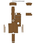 2012 Mastercraft X2 Cockpit Pad Boat EVA Foam Faux Teak Deck Floor Mat F... - $830.68 CAD