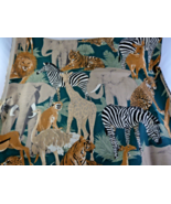 Vintage Safari Print Jungle Animals 45&quot;x 2 yd Concord Fabric Inc Drapery... - $28.22 CAD