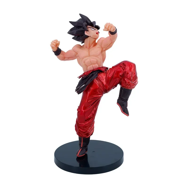 22cm Dragon Ball Blood Saiya BOS Sp10 Son Goku Figure Kaiouken Model Decoration - £15.88 GBP