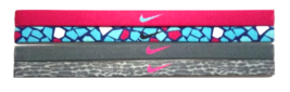 NEW Nike Girl`s Assorted All Sports Headbands 4 Pack Multi-Color #24 - £13.95 GBP