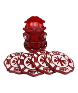 911 Emergency Fireman Fire Hydrant Coaster Set With 4 Firefighter Logo C... - $43.75 CAD