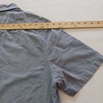 George Button-Down Collar Men's Blue Cotton Shirt Short Sleeve Size L (42-44) image 9