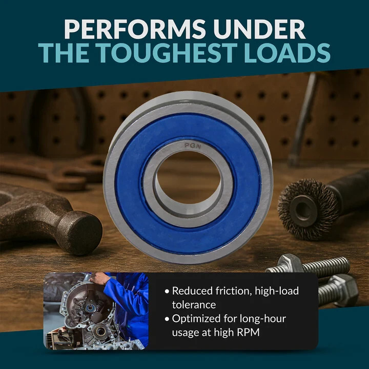 PGN (10 Pack) 6004-2RS Bearing - Lubricated Chrome Steel Sealed Ball Bearing Item image 4