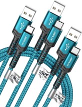 USB C Cable 3.1A Fast Charging 3 Pack 10ft 6.6ft 3.3ft USB A to C Charge Cord Co - £24.61 GBP