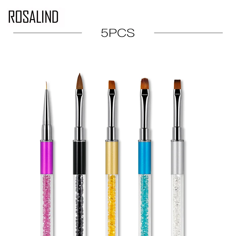 ROSALIND Nail Art Design Acrylic Handle Brush Art Pen UV Nail Gel Brush Painting - £8.48 GBP