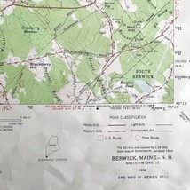 Map Berwick Maine 1958 Topographic Geological Survey 1:62500 22 x 18&quot; TOPO2 - £35.29 GBP