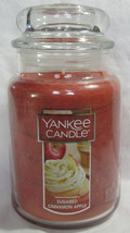 Yankee Candle Large Jar Candle 110-150 Hrs 22 Oz Sugared Cinnamon Apple - £29.86 GBP