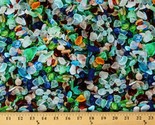 Cotton Seaglass Pebbles Rocks Beach Cotton Fabric Print by the Yard D689.60 - £11.82 GBP