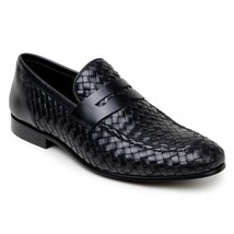 Belvedere Slip-on Penny Loafers Shoes Italian Calfskins Luca Black image 5