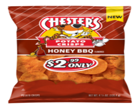 Chester&#39;s Fries Potato Crisps Honey BBQ Flavored 4 1/4 Oz  12 Big Bags! - $1,115.23 MXN