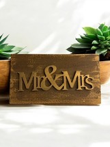Mr. and Mrs. Sign Wood Letter Wedding Signs for Table Photo Props Decor ... - $17.68